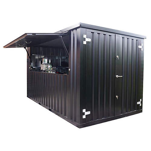 Container Bar pliable 4 × 2 mètres noir RAL 9005 – Image 2