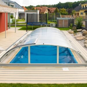 Toiture de piscine Clear A1 pour piscine jusqu'à 3,20 x 6,30 m